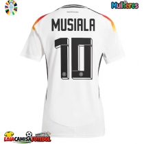 Camisa de Futebol Alemanha Jamal Musiala #10 Equipamento Principal Mulheres Europeu 2024 Manga Curta